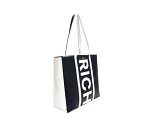 John Richmond SHOPPING BAG CON LOGO GRANDE - BIANCO E NERO RWP23177B0