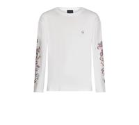 John Richmond - T-shirt a maniche lunghe con decorazioni iconiche - - Tops - Uomo - Bianco - L