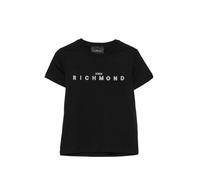 John Richmond T-shirt bambino manica corta con logo nero