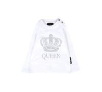 John Richmond T-shirt neonata manica lunga con strass bianco 12m