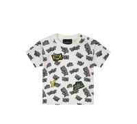 John Richmond T-shirt neonato con logo all over panna