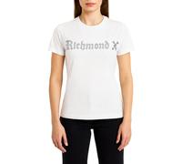 John Richmond T-shirt Toulep con logo strass bianco XS