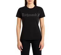 John Richmond T-shirt Toulep con logo strass nero S