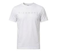 John Richmond T-Shirt Uomo Bianca con Logo in Rilievo