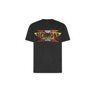 John Richmond T-shirt uomo Supamin con logo strass nero