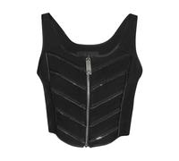 John Richmond - Top in Viscosa con Zip Frontale - - Tops - Donna - Nero - M
