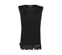 John Richmond - Top senza maniche con zip e bordo decorativo - - Tops - Donna - Nero - L