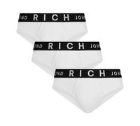 John Richmond - Tripack Slip Basso in Cotone a Costine - - Underwear - Uomo - Bianco - S