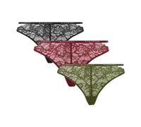 John Richmond - Tripack slip pizzo con logo - - Underwear - Donna - Multicolore - S