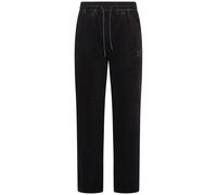 JOHN RICHMOND X - Pantalone nero in velluto con mini logo per uomo