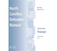 John Rubin Alyson A. Grin North Carolina Defender Manual, Volume On (Tascabile)