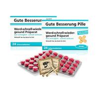 John Silver - Set di pillole umoristiche con scritta "Gute Besserung", divertente regalo di compleanno, antistress, buon umore, addio al nubilato e donne