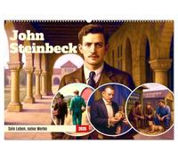John Steinbeck (Wandkalender 2026 DIN A2 quer), CALVENDO Monatskalender: Ein literarischer Blick auf das Amerika im 20. Jahrhundert