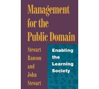 John Stewart Stewart Ranson Management for the Public Domain (Tascabile)