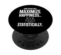 John Stuart Mills massimizza la felicità... Statisticamente PopSockets PopGrip Adesivo