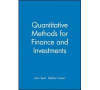 John Teall Iftekhar Ha Quantitative Methods for Finance and Investme (Tascabile)