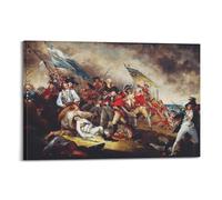 John Trumbull Painter Work (The Death of General Warren at the Battle of Bunker's Hill), poster artistico da parete su tela, decorazione per soggiorno e casa, 20 x 30 cm