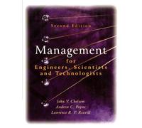 John V. Chelsom Andrew C. Payne L Management for Engineers, Scienti (Tascabile)