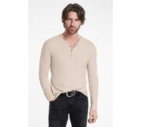John Varvatos Carver Regular Fit Ls Henley Wheat Taglia: XXL | Maglie a manica lunga Outlet | Uomo | Marrone