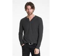 John Varvatos Carver Regular Fit Ls Henley With Should Carbon Grey Taglia: XS | Maglie a manica lunga Outlet | Uomo | Grigio
