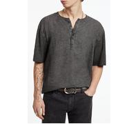 John Varvatos Dyer Regular Fit Ss Henley With Woven Pa Iron Grey Taglia: XXL | Magliette basic Outlet | Uomo | Grigio