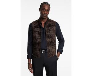 John Varvatos Glynn Vest - Button Frontclousre Vest Old Bark Taglia: 54 | Gilet Outlet | Uomo