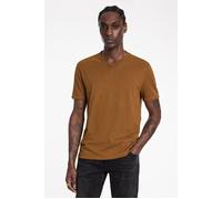 John Varvatos Miles Slub V-neck With Cut Raw Edge Sienna Taglia: S | Magliette basic Outlet | Uomo | Marrone