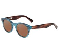 John Varvatos Sole V542 49mm Blu Tartaruga/Marrone Havana - Made IN Giappone