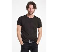John Varvatos Ss Raw Edge 2 Panel - Chain Peace Charcoal Taglia: XS | T-shirt stampate Outlet | Uomo | Nero