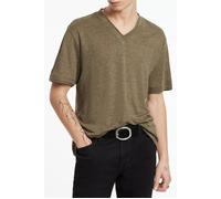John Varvatos Wooster Regular Fit Ss Vneck With Melang Olive Taglia: S | Magliette basic Outlet | Uomo | Verde