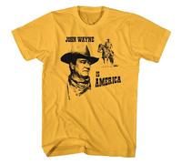 John Wayne America T-Shirt Uomo Manica Corta Ginger Cotone