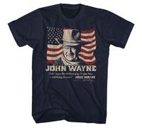 John Wayne - Better Bandiera - American Classici - Solido Blu Adulto Manica
