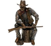 John Wayne Cowboy Western Statua Bronzo Ornamento Studio Collection Décor 23cm