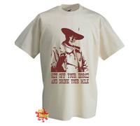 John Wayne Get Spento Tuo Cavallo Tribute T Shirt Tutte le Taglie