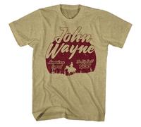 John Wayne The Big Trail T-Shirt Manica Corta Heather Khaki S-2XL
