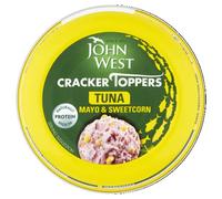 John West Cracker Topper Tonno Mayo Sweetcorn , 80 g, confezione da 8
