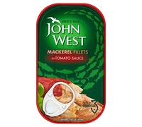 John West - Filetto di sgombro in pomodoro, confezione da 10, 125 g