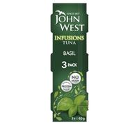 John West Infusi di Tonno Basilico 3 x 60g. Singolo servire multipack, proteine naturali
