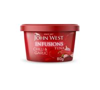 John West Infusi di Tonno Peperoncino e Aglio, Confezione da 12