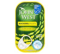 John West Mackerel Fillets in olio di girasole, 10 x 125 g