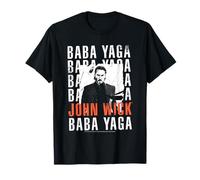 John Wick Baba Yaga Repeating Text & Photo Action Movie Maglietta
