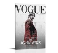 John Wick, poster da parete su tela, stile moderno, per la camera da letto, per la camera da letto, musica, film, 30 x 45 cm, con cornice