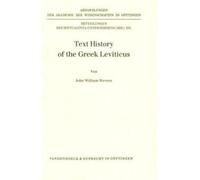 John William Wevers Text History of the Greek Leviticus (Tascabile)