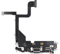 Johncase OEM USB Charging Port Dock Connector Flex Cable + Microfono Microfono Parte di Ricambio Compatibile per iPhone 13 Pro Tutti i vettori (nero)