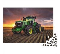 Johnndeer Tractor Jigsaw Puzzle 1000 Pezzi Carta Riciclata Farming Scene Jigsaw Puzzles Educational Game Challenge Fun Family Game per Adulti And Age 10 70x50cm/1000pcs