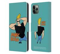 JOHNNY BRAVO GRAFICA CUSTODIA COVER A PORTAFOGLIO PER APPLE iPHONE TELEFONI