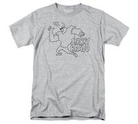 Johnny Bravo - Jb Linea Arte - Adulto Unisex T-Shirt - Grigio