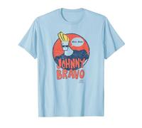 Johnny Bravo Wants Me Maglietta, Uomo, Celeste, XXL