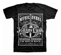 Johnny Cash Music Rebel autorizzato Uomo maglietta