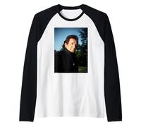 Johnny Cash Ring of Fire Singer di Michael Grecco Maglia con Maniche Raglan